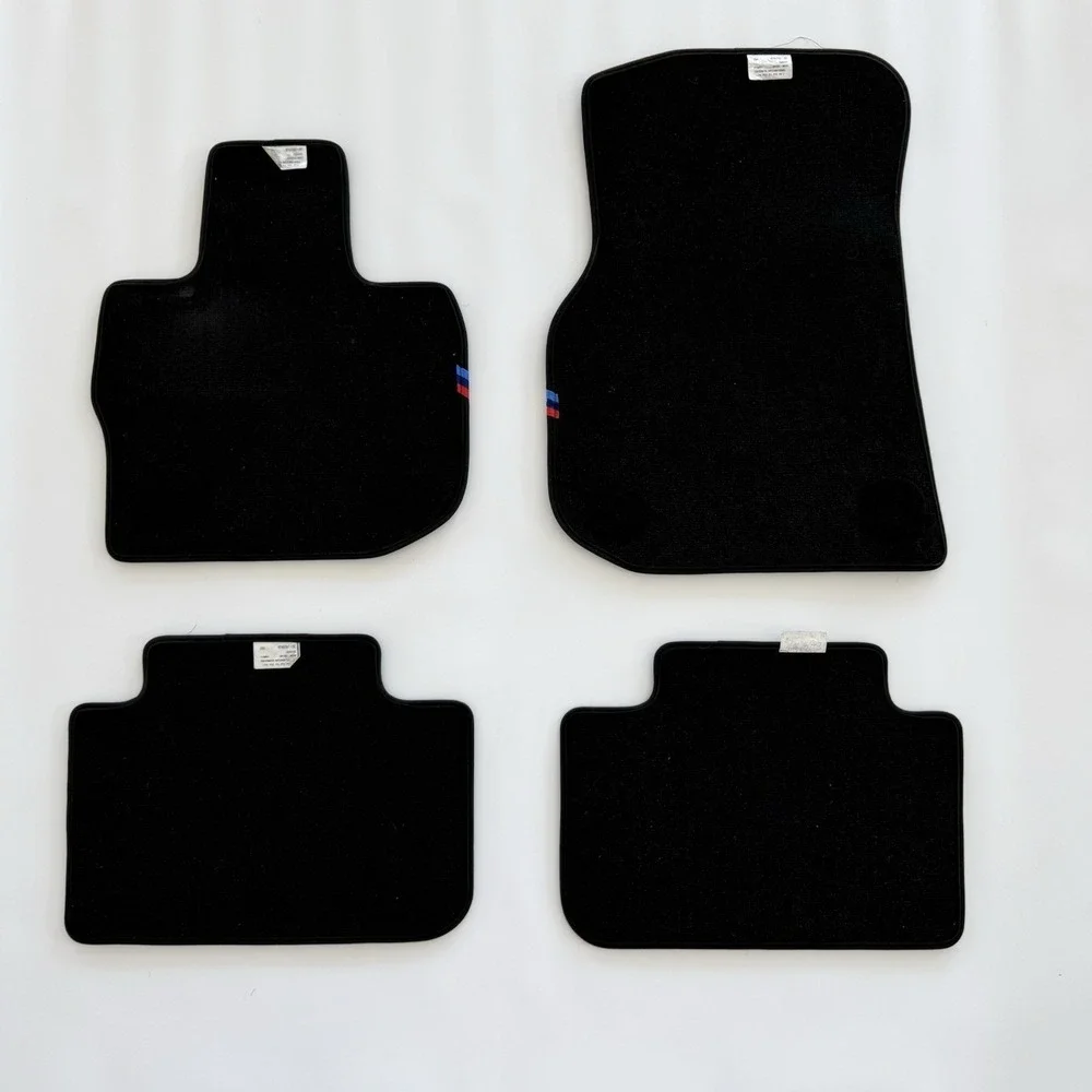 BMW X3 2018-2024 OEM X4 Interior Floor Carpet Cover Mats Set of 4 Black OE 46k